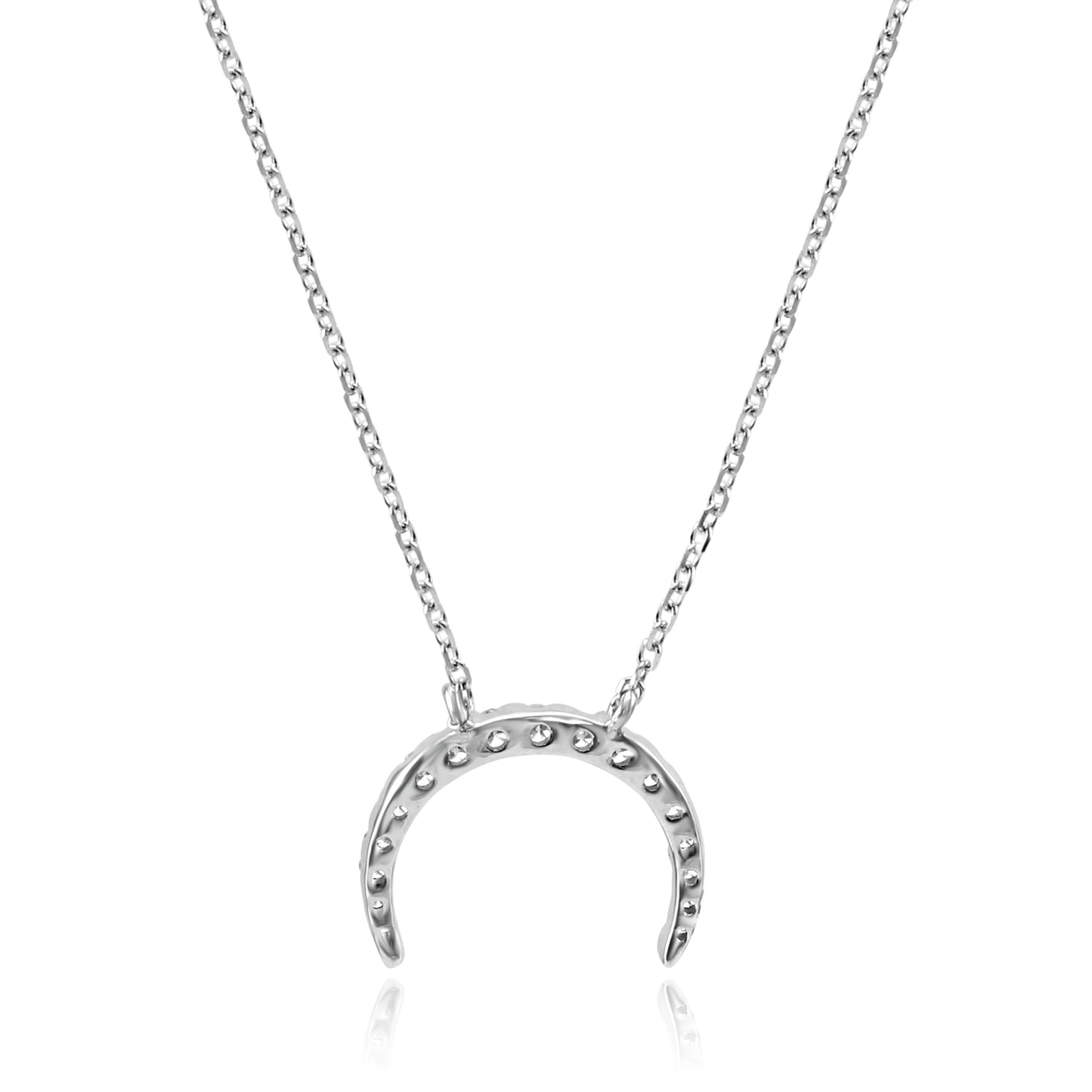 Mesmerizing Crescent Moon 14K White Gold