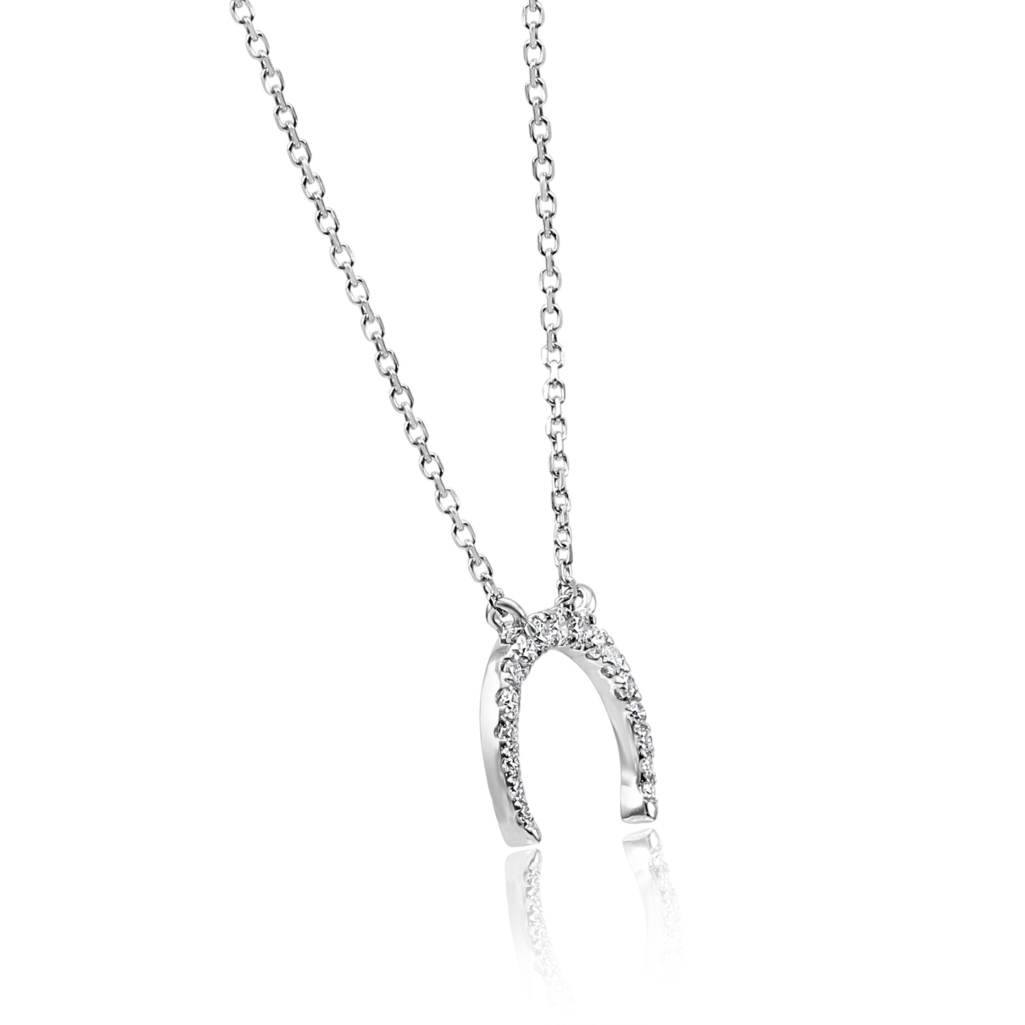 Mesmerizing Crescent Moon 14K White Gold