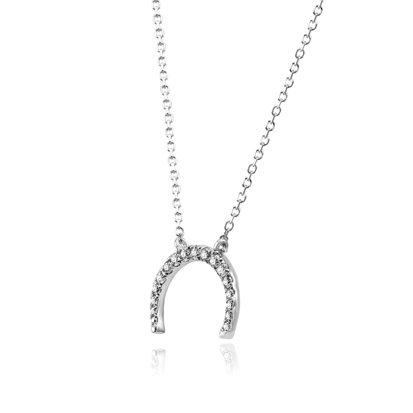 Mesmerizing Crescent Moon 14K White Gold