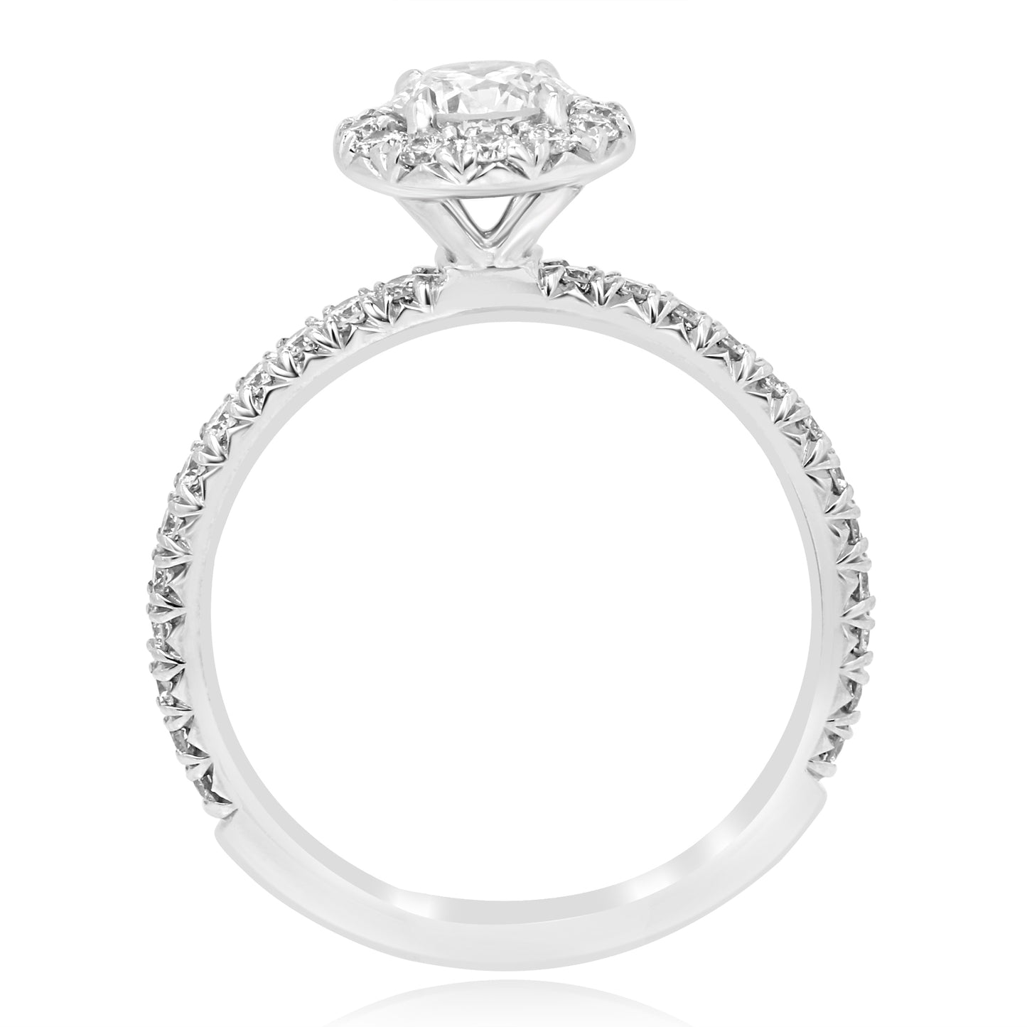 GIA Certified Bridal Ring 18K White Gold & Platinum