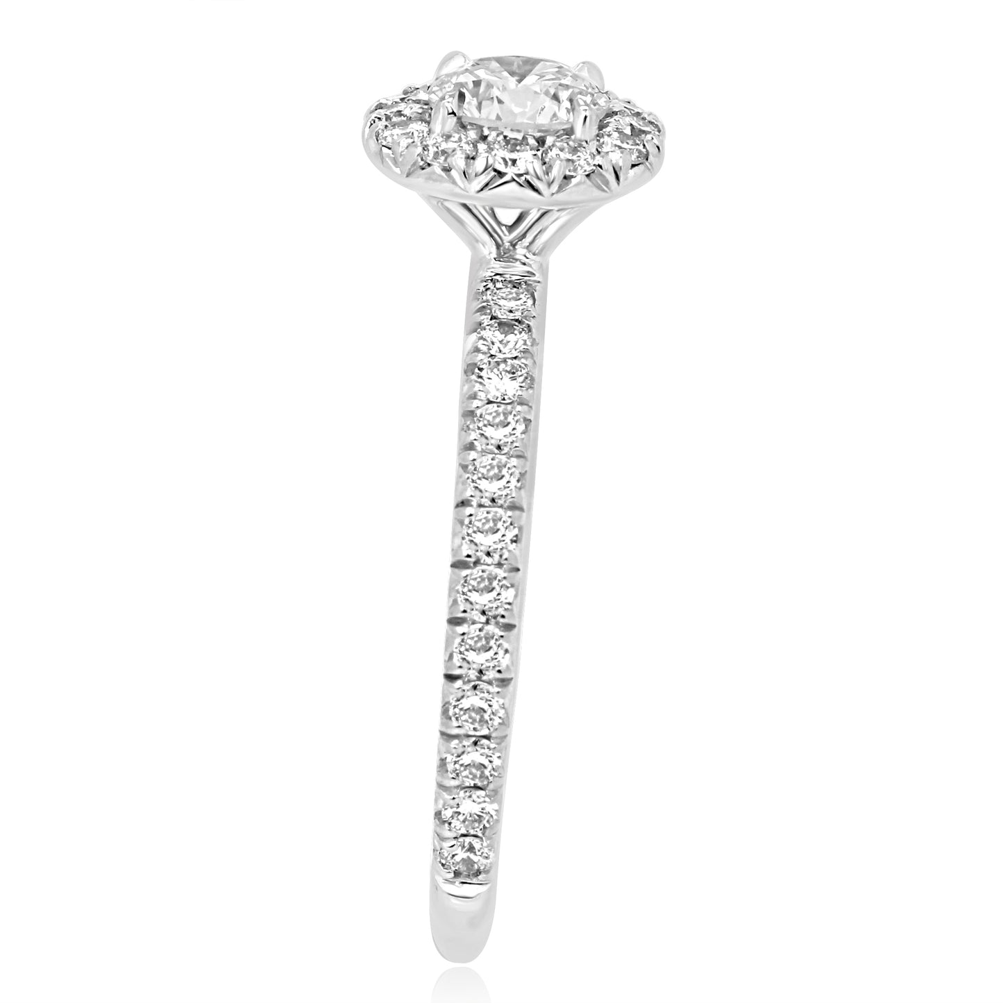 GIA Certified Bridal Ring 18K White Gold & Platinum
