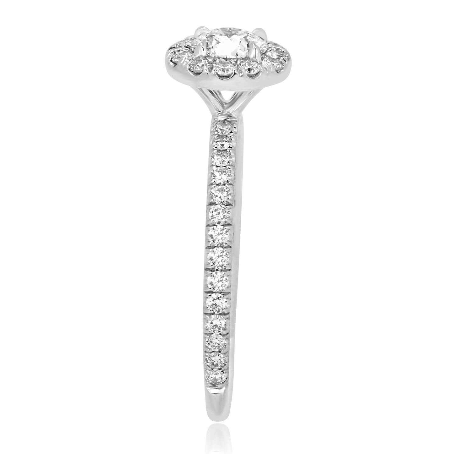 GIA Certified Diamond Bridal Ring 0.92 CT 18K White Gold & Platinum