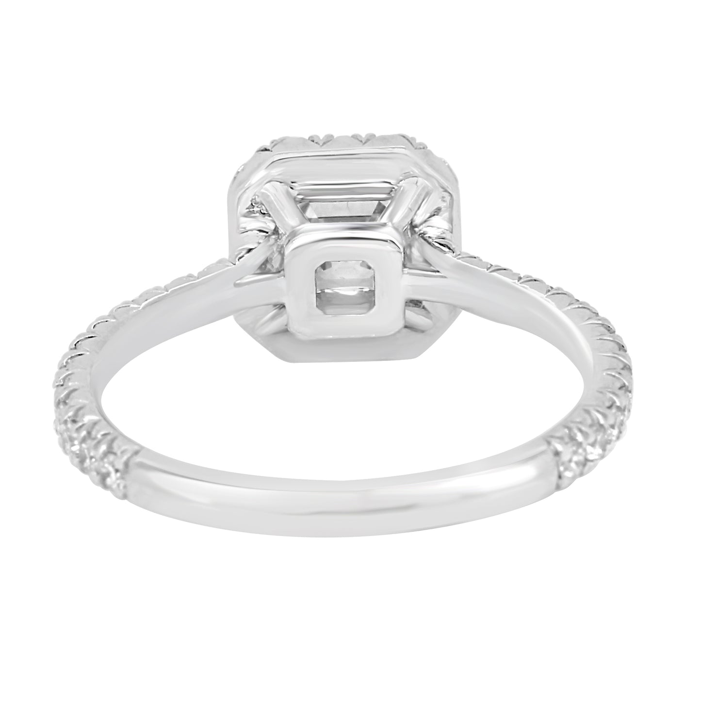 GIA Certified Bridal Wedding Ring 18K White Gold