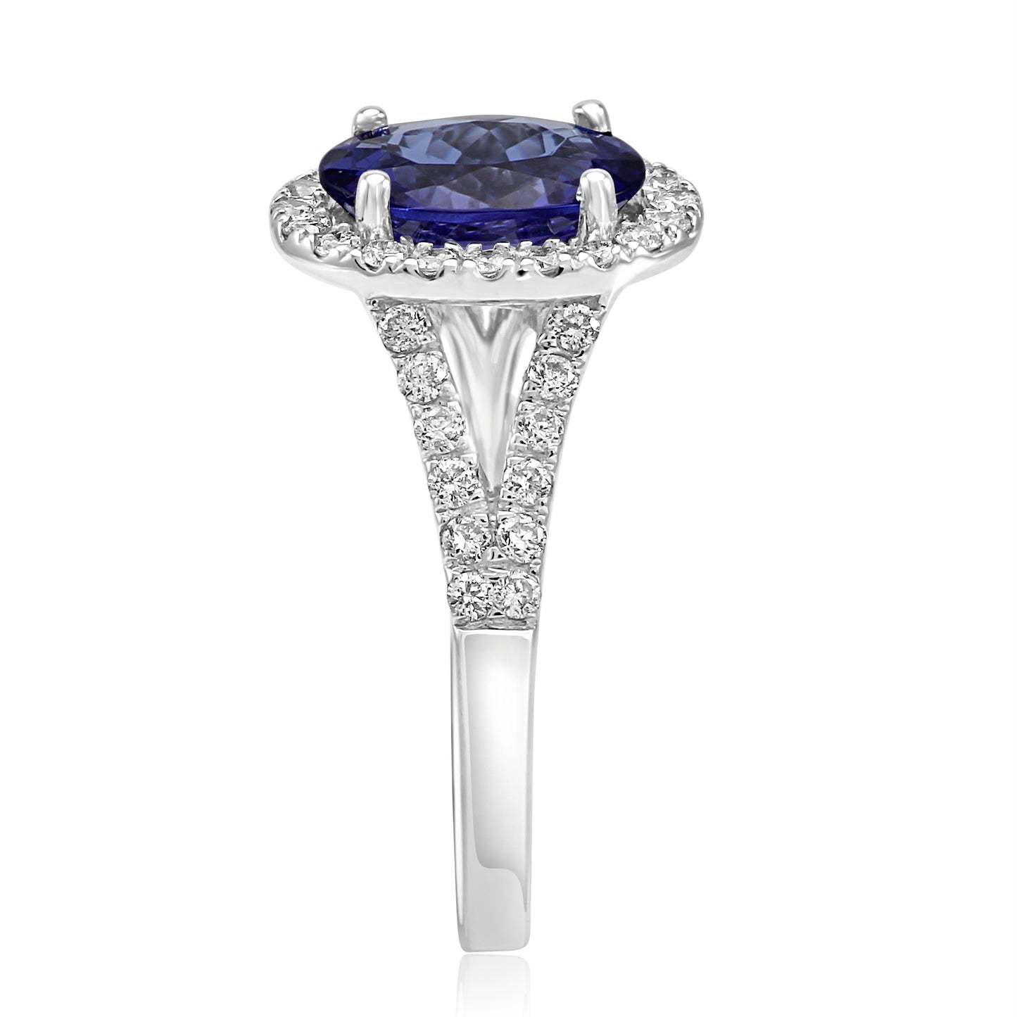 Mesmerizing Tanzanite Ring 14K White Gold