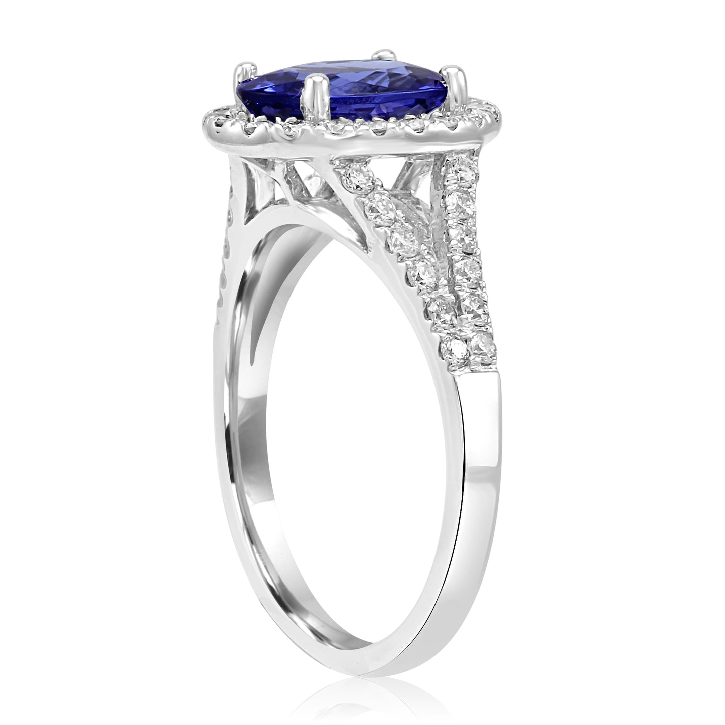 Mesmerizing Tanzanite Ring 14K White Gold