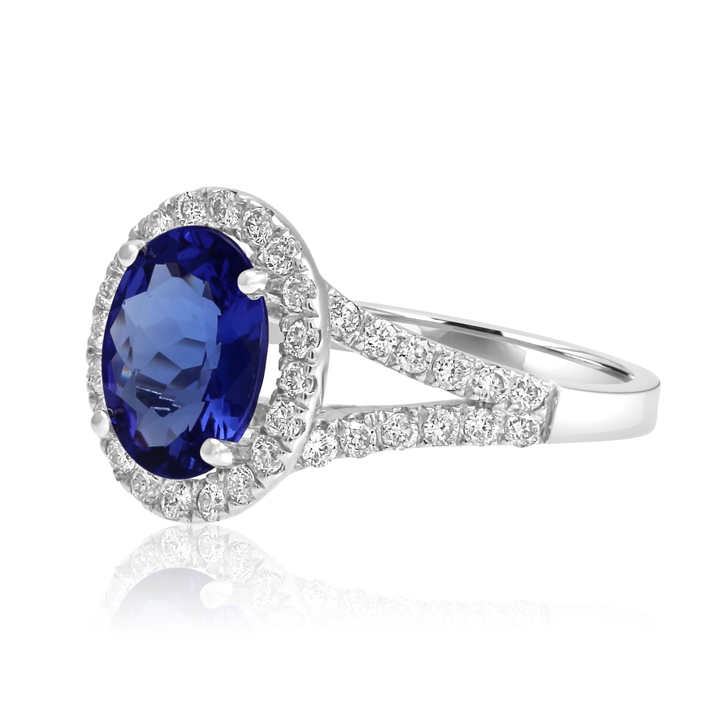 Mesmerizing Tanzanite Ring 14K White Gold