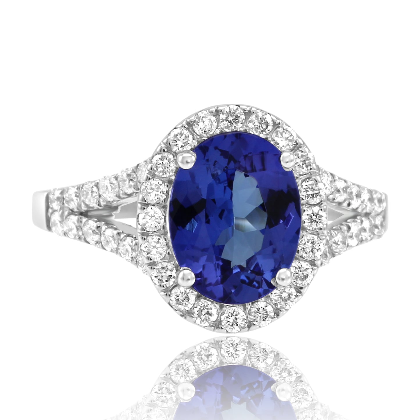 Mesmerizing Tanzanite Ring 14K White Gold