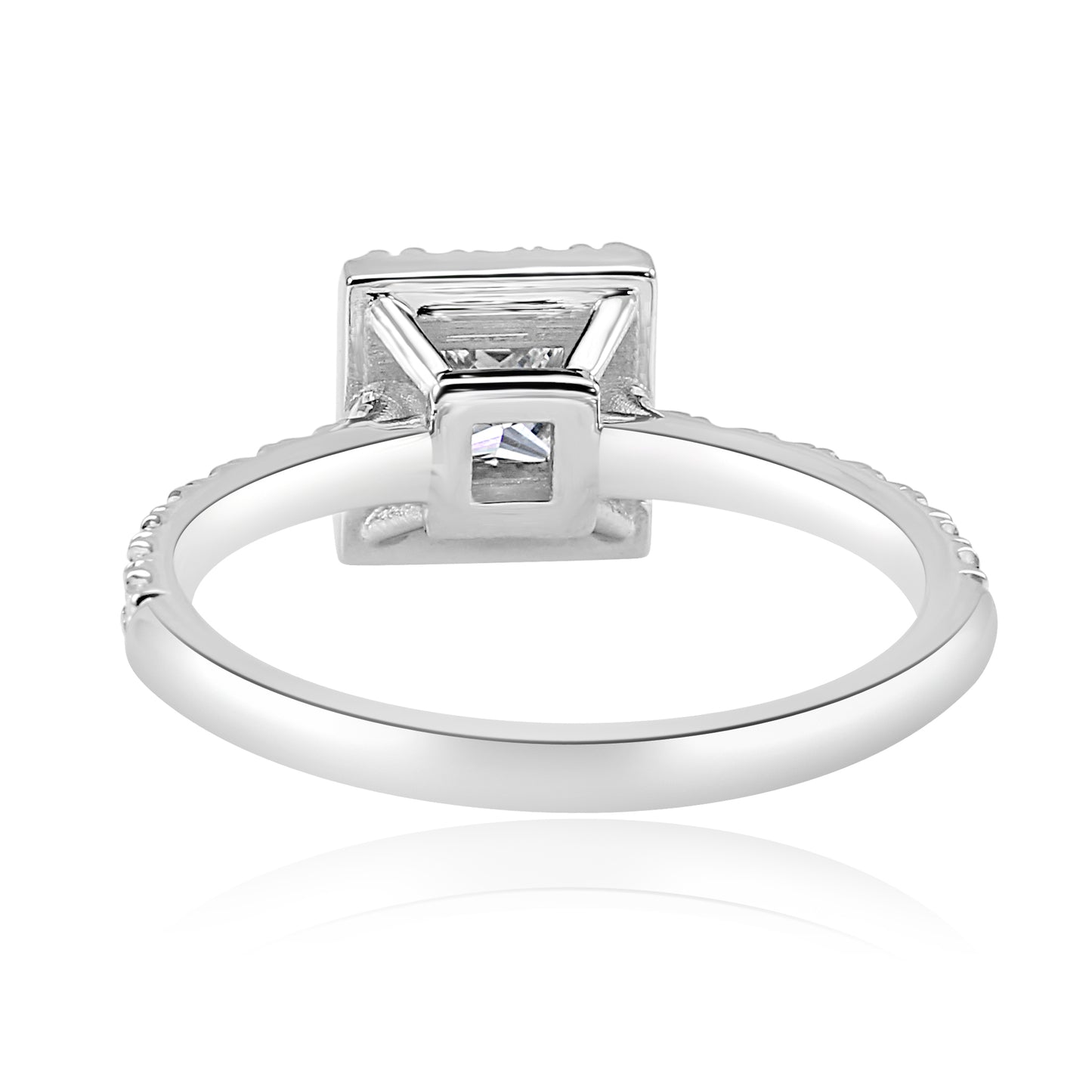 GIA Certified Diamond Bridal Ring 18K White Gold