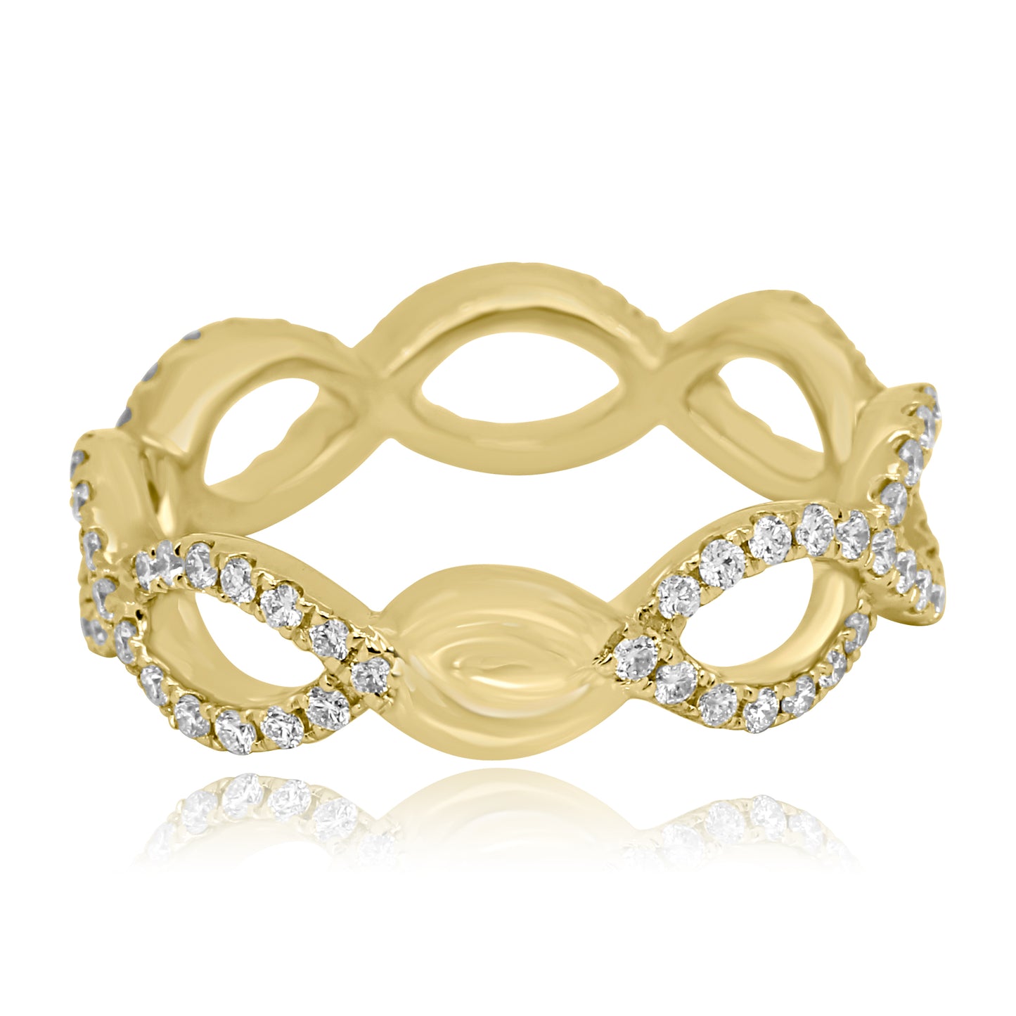 Glamourous Wedding Band 14K Yellow Gold