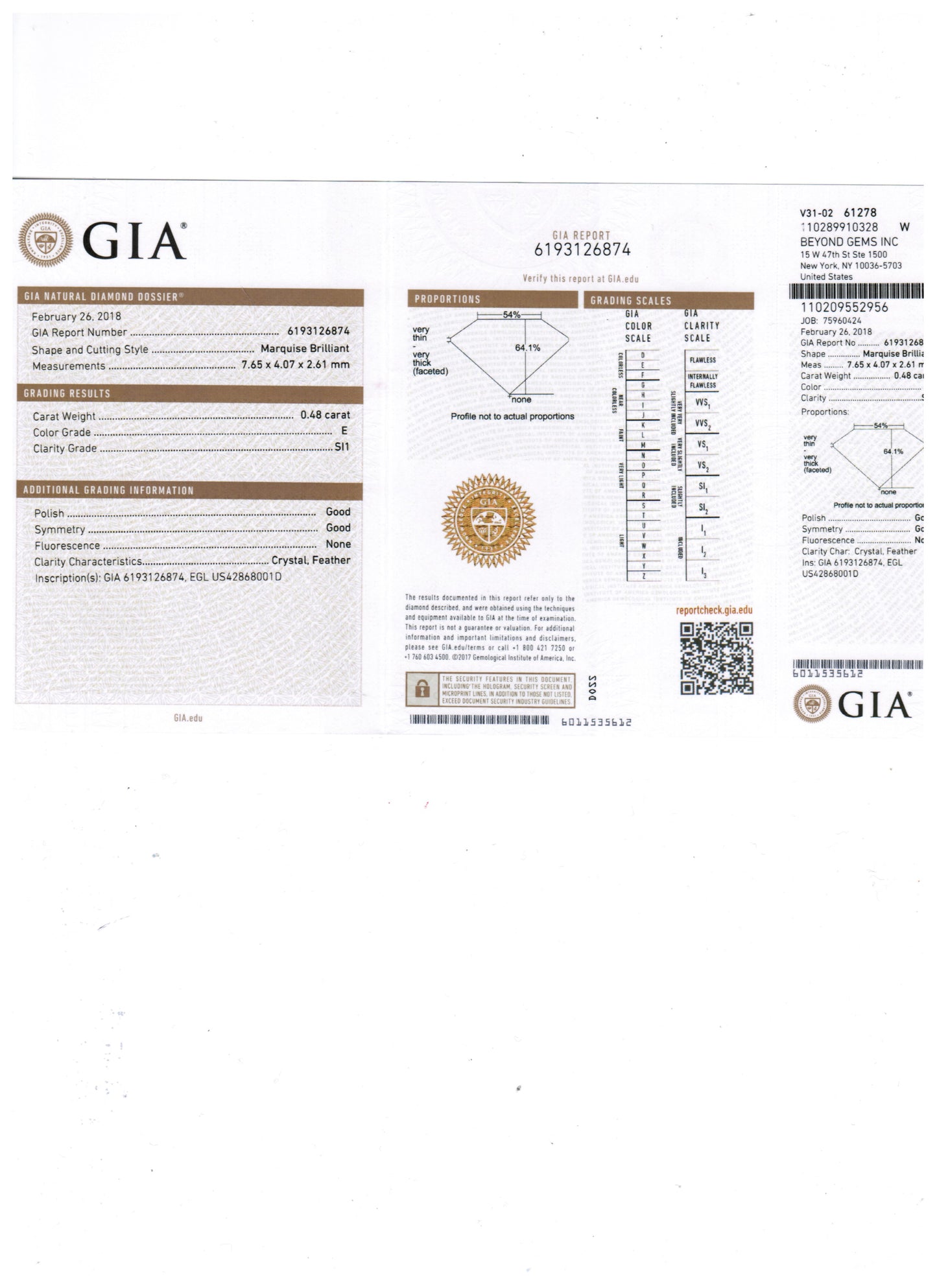 Bridal Ring GIA Certified 14K White Gold