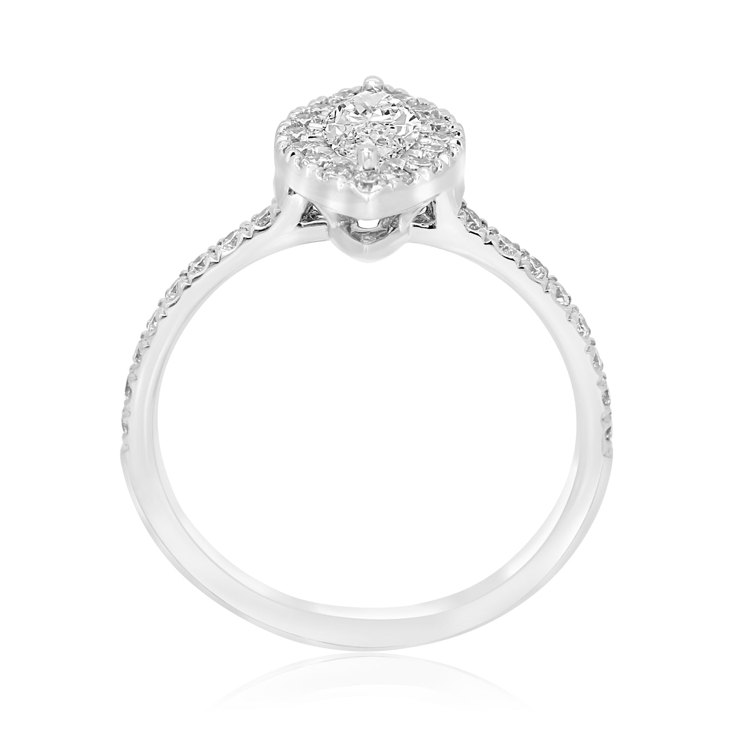 Bridal Ring GIA Certified 14K White Gold
