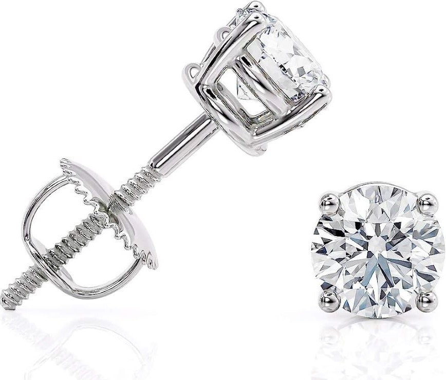 Natural White Diamond Studs