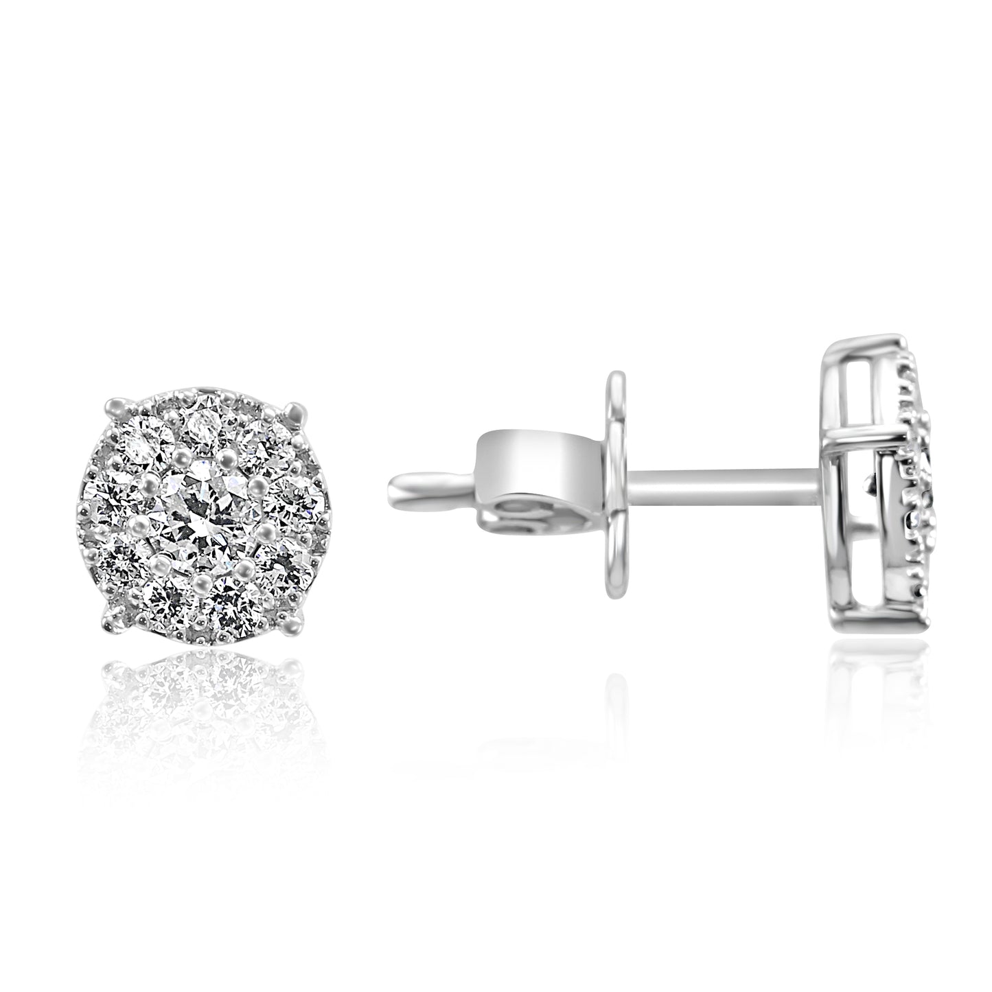 Diamond Earring 0.55 Ct 14K White Gold