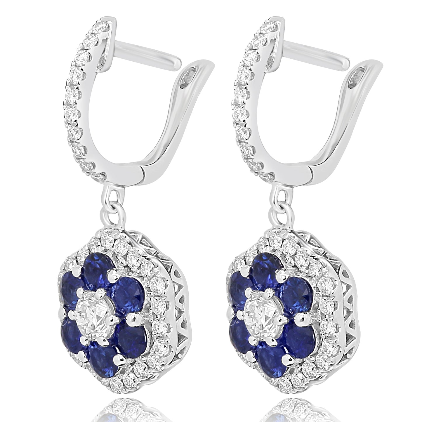 Sapphire Diamond Earring 2.49 CT