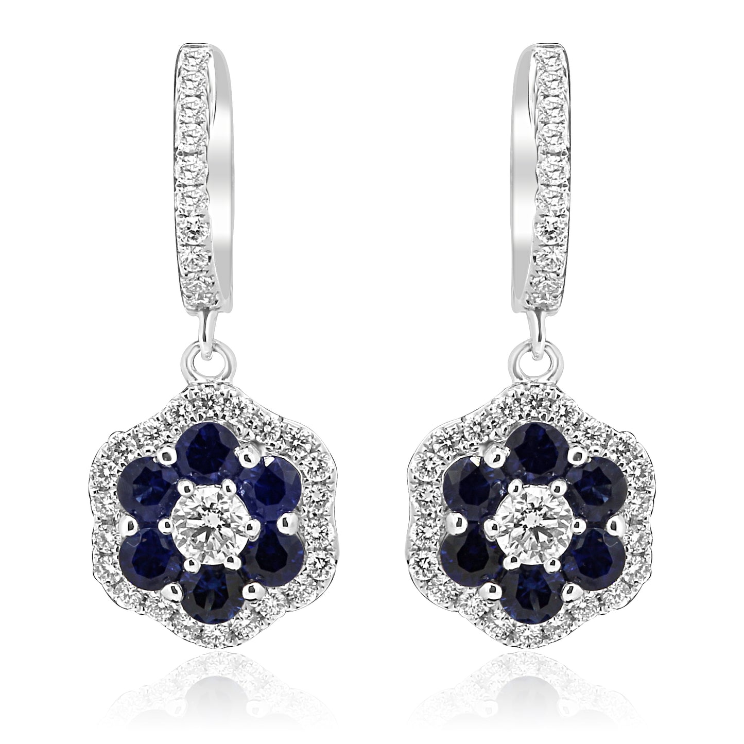 Sapphire Diamond Earring 2.49 CT