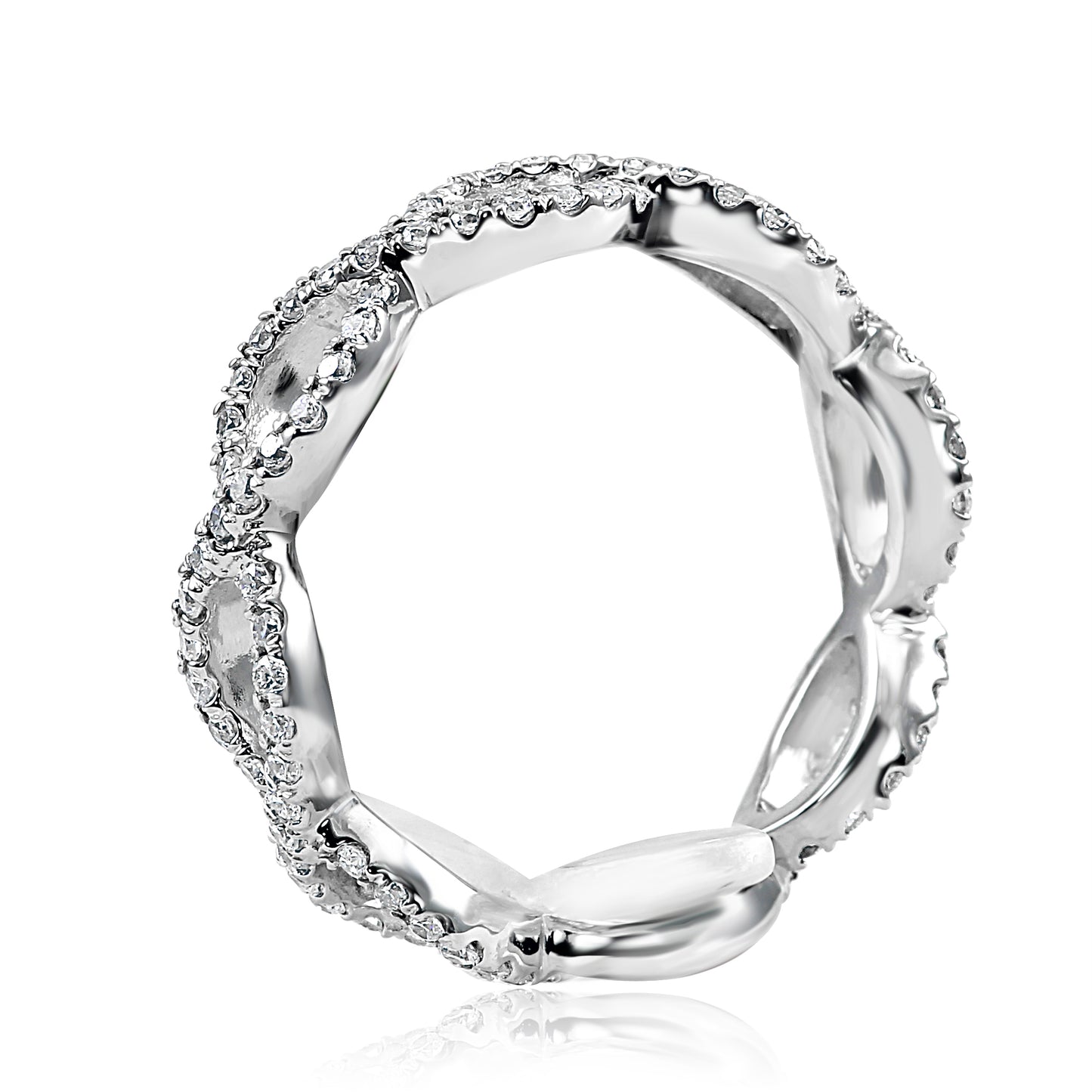 14K White Gold and Natural White Diamond 0.56Carats