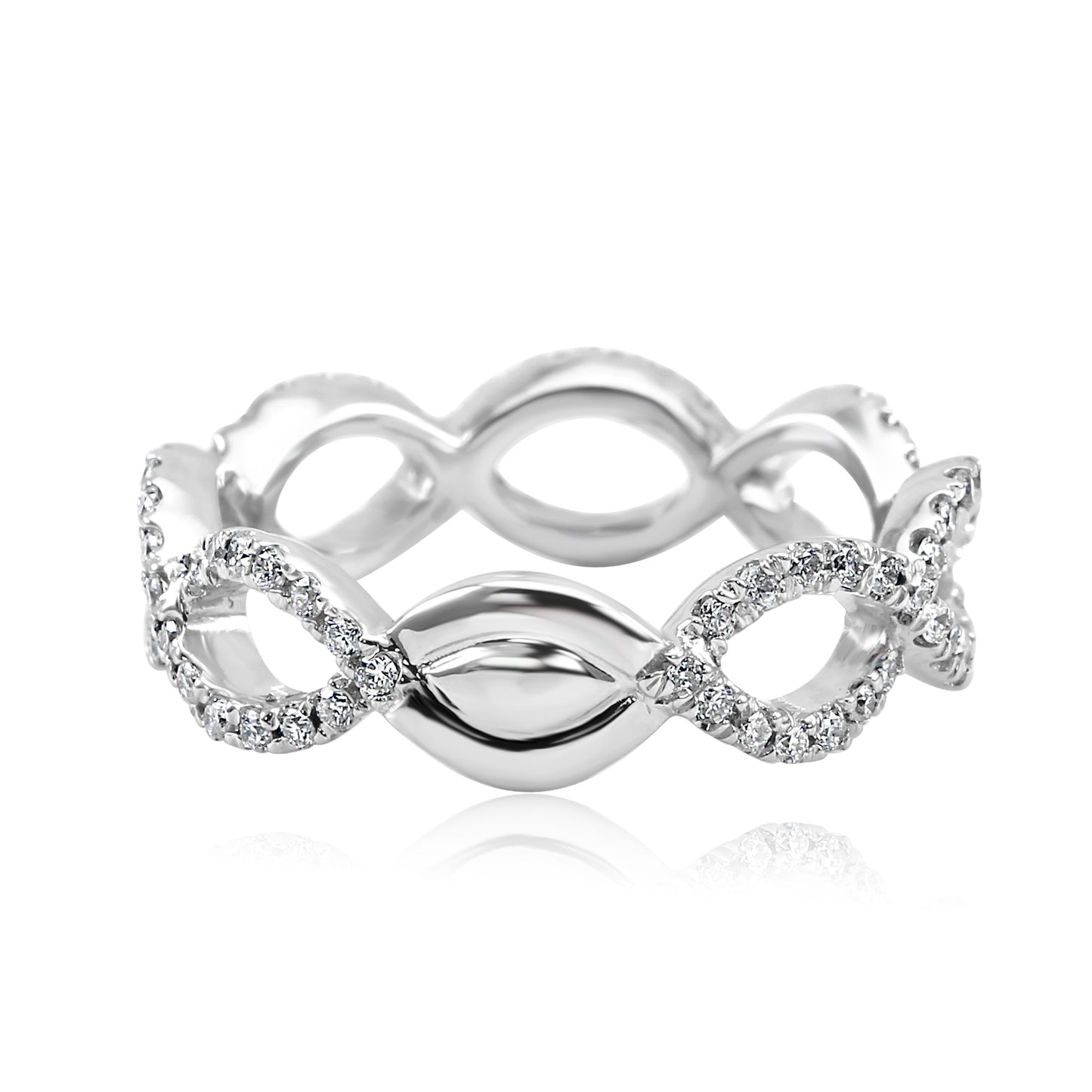 14K White Gold and Natural White Diamond 0.56Carats