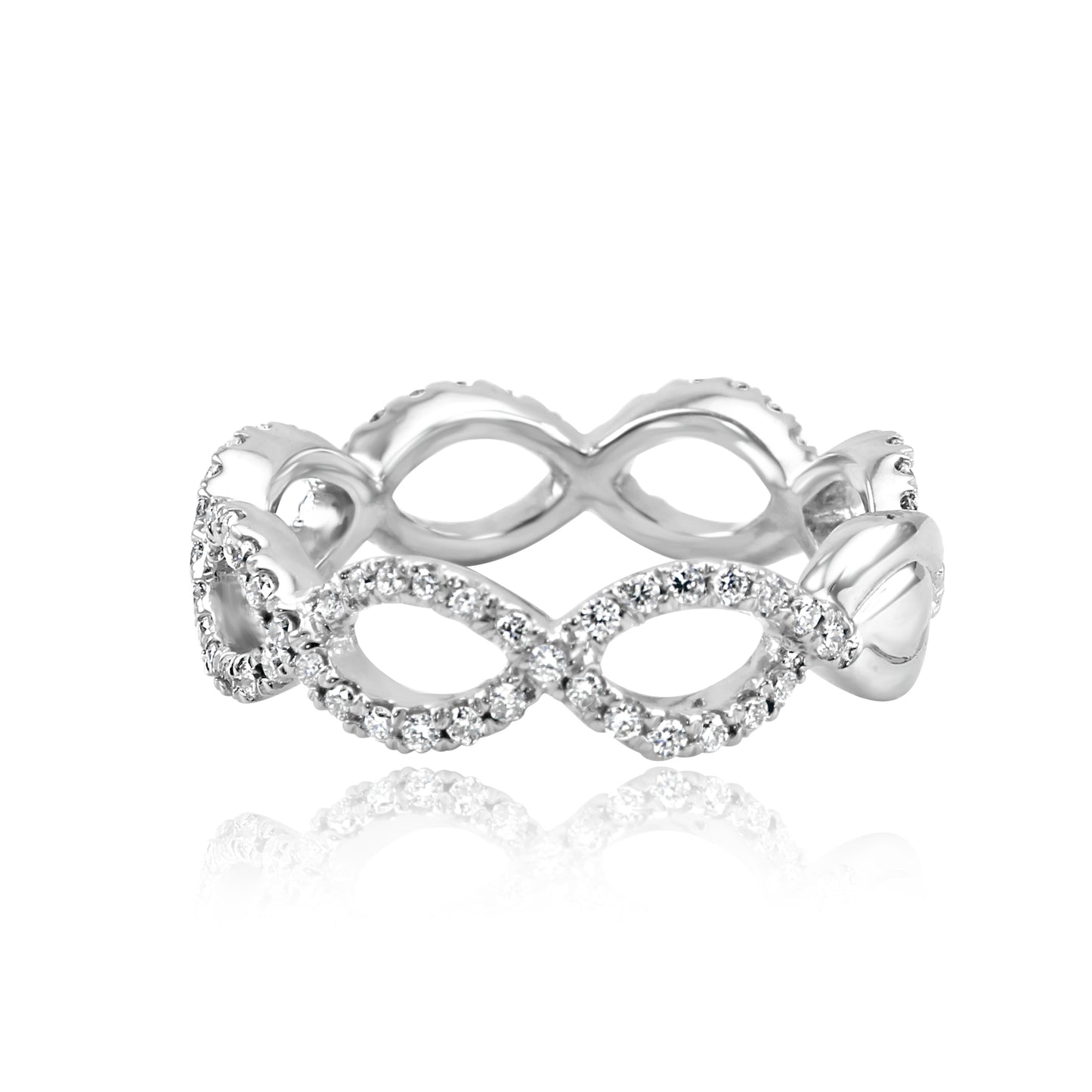 14K White Gold and Natural White Diamond 0.56Carats