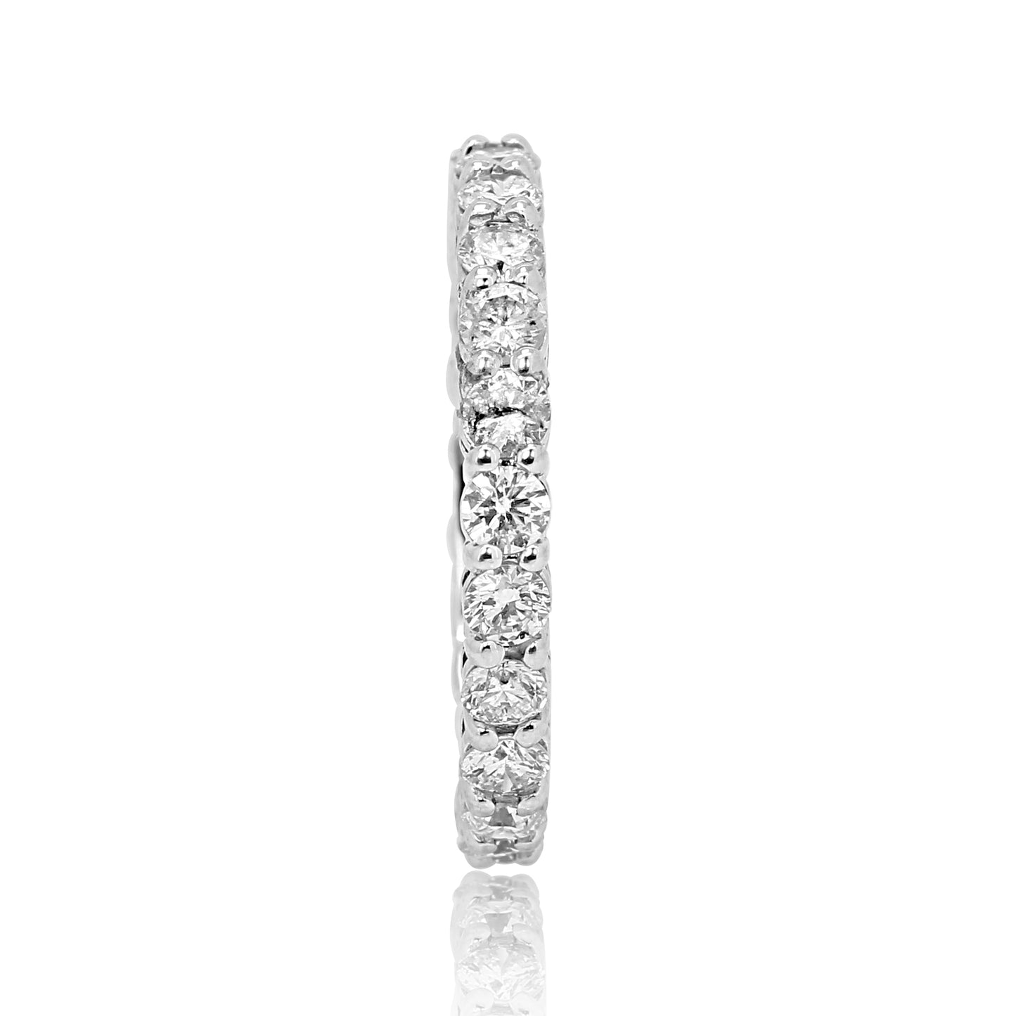 1.70 Carat Diamond 14k White Gold Eternity Band
