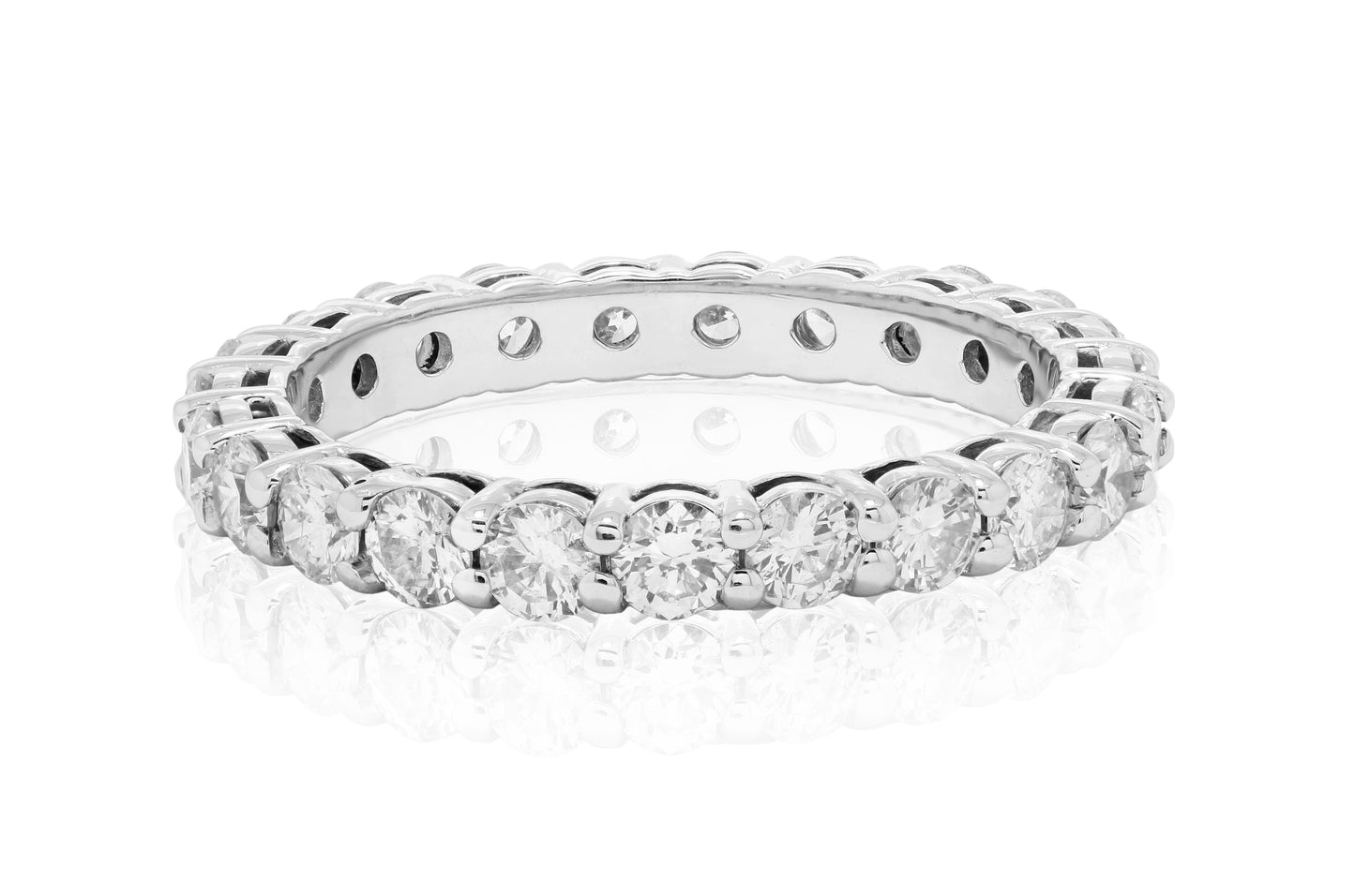 1.70 Carat Diamond 14k White Gold Eternity Band