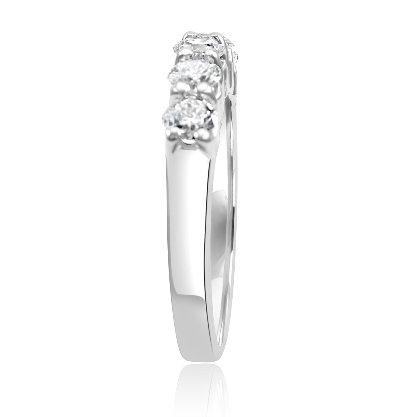 0.75 Carat Diamond 5 stone Band 14K White Gold