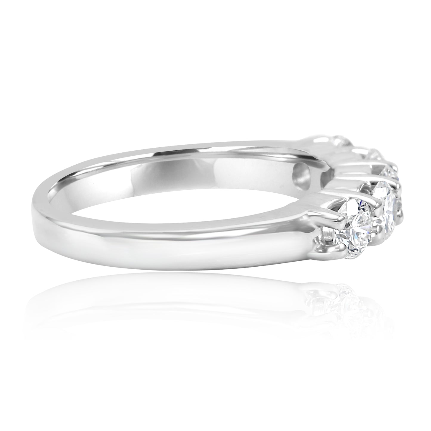 0.75 Carat Diamond 5 stone Band 14K White Gold