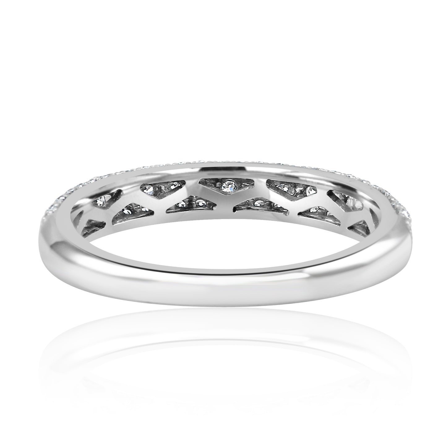 0.54 Carat Natural Diamond 14K White Gold Band