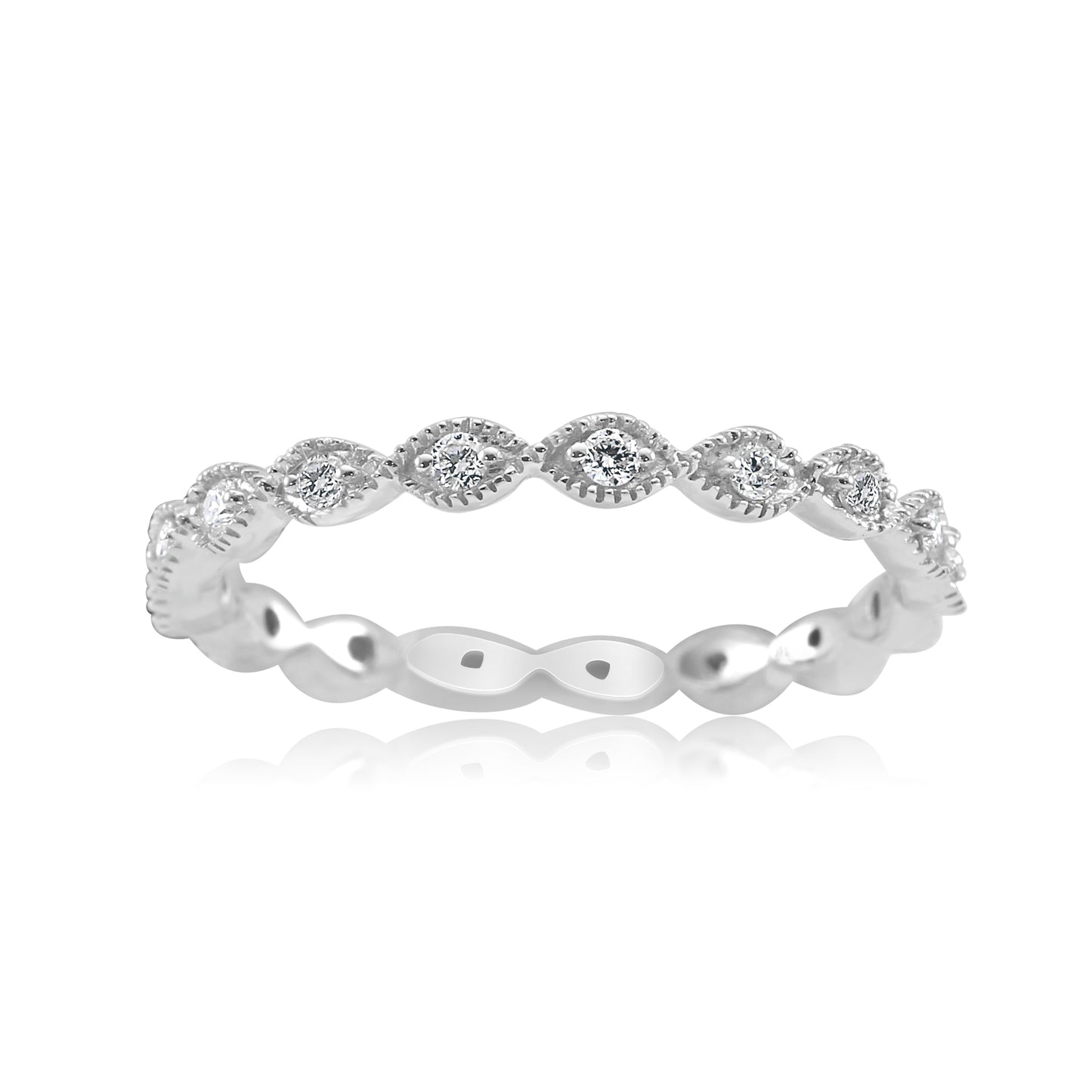 Stunning Diamond Ring 0.25 CT 14K White Gold & Natural White Diamond