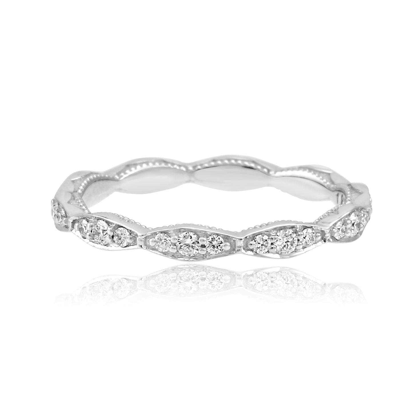 Radiant Wedding Band 18K White Gold