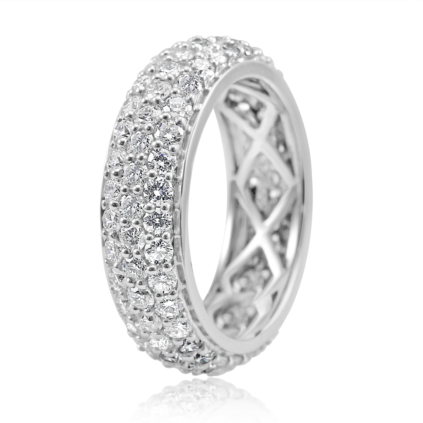 Shimmering Enternity Band 2.70 Carat 18K White Gold