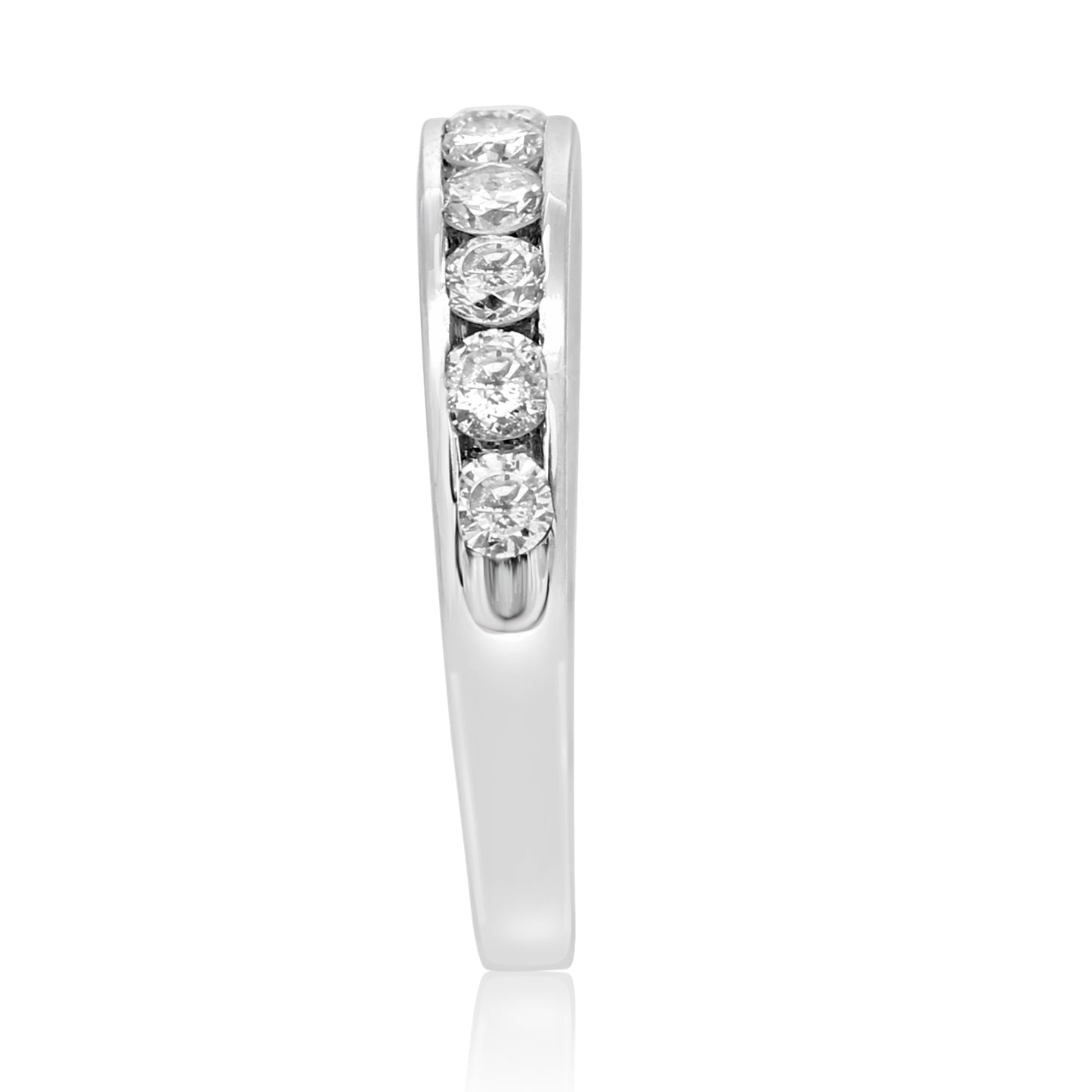 0.75 Carat Diamond 14K White Gold Band
