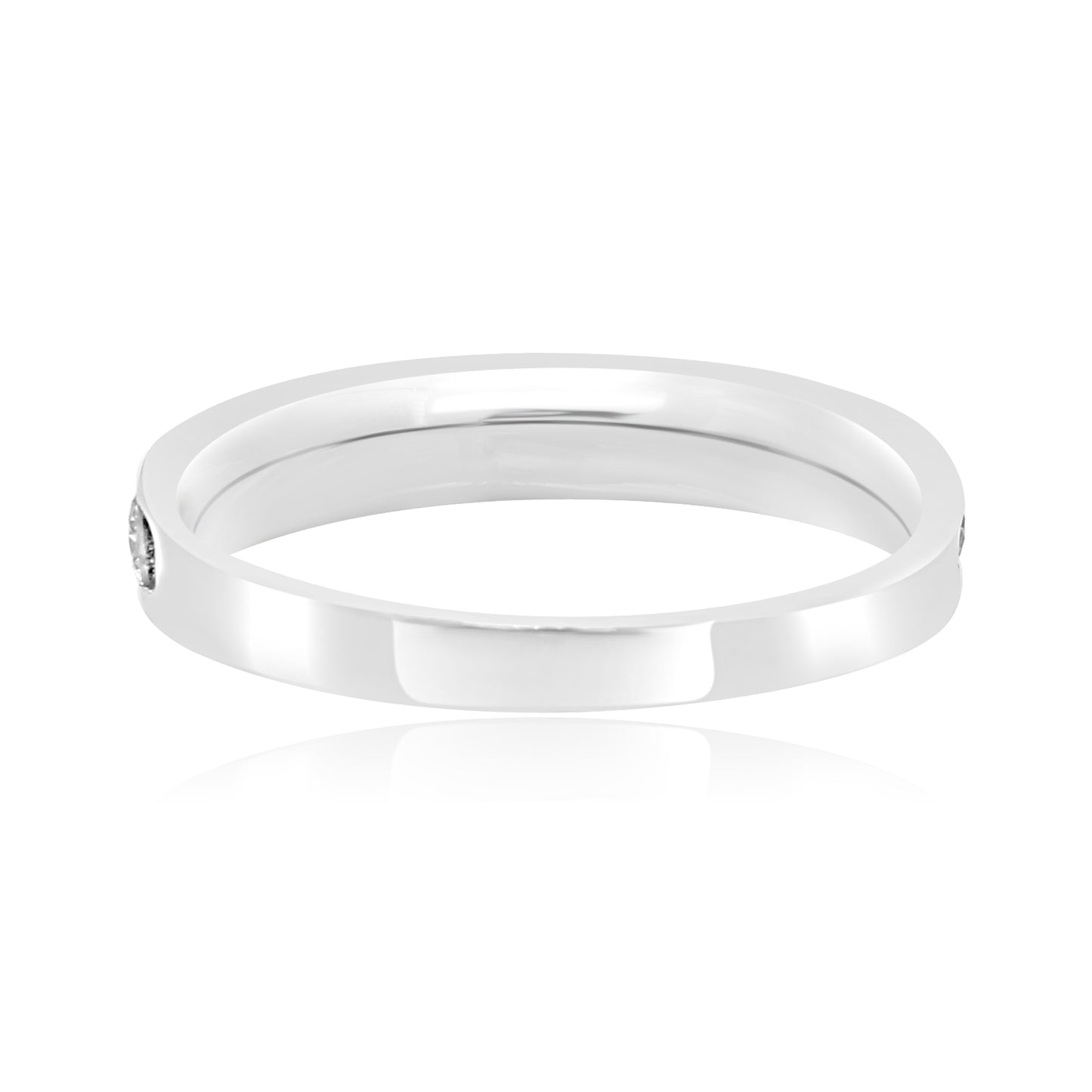 0.75 Carat Diamond 14K White Gold Band