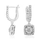 Luxurious Diamond Earring 14K White Gold