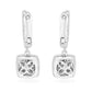 Luxurious Diamond Earring 14K White Gold