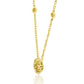 Glamorous Golden Flower Necklace 14K Yellow Gold