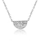 Half Moon 14K White Gold Natural White Diamond