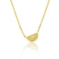 Radiant Half Moon Necklace 14K Yellow Gold