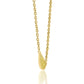 Radiant Half Moon Necklace 14K Yellow Gold