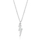 Diamond Lightning Bolt Necklace 14K White Gold