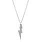 Diamond Lightning Bolt Necklace 14K White Gold