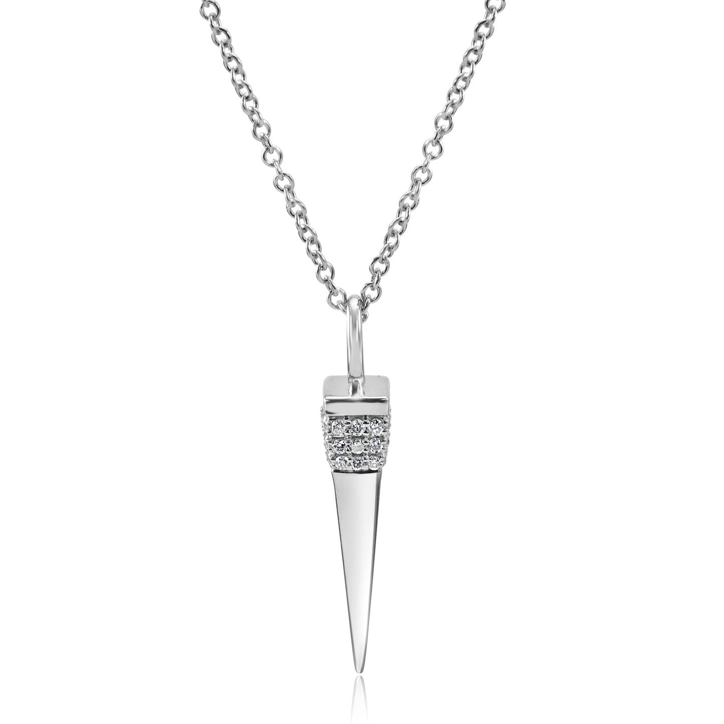 Icicle Diamond Necklace 14K White Gold