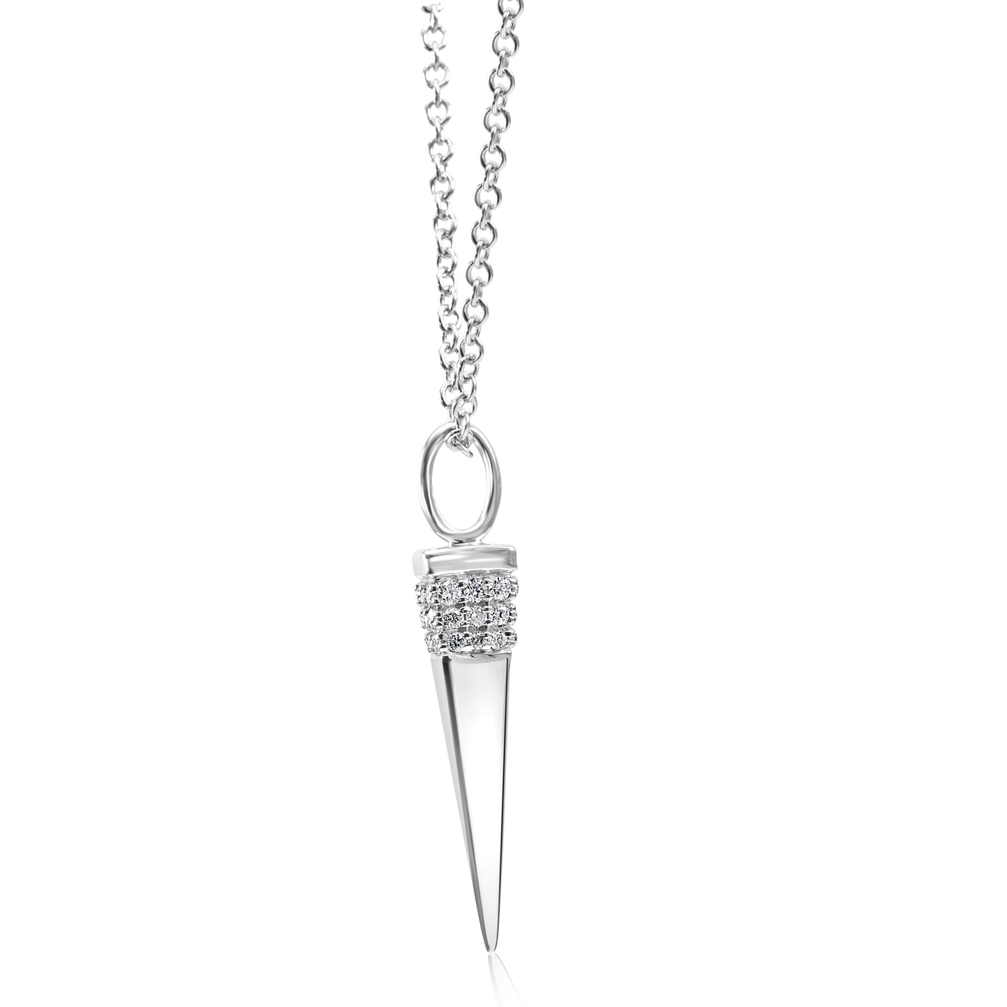 Icicle Diamond Necklace 14K White Gold