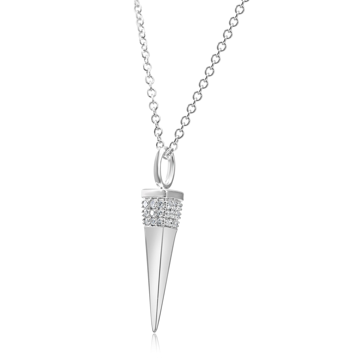 Icicle Diamond Necklace 14K White Gold