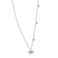 Diamond Evil Eye Necklace 14K White Gold