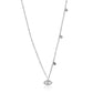 Diamond Evil Eye Necklace 14K White Gold