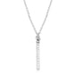 Verticle Bar Necklace 14K White Gold & Natural White Diamond