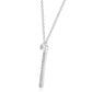 Verticle Bar Necklace 14K White Gold & Natural White Diamond