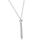 Verticle Bar Necklace 14K White Gold & Natural White Diamond