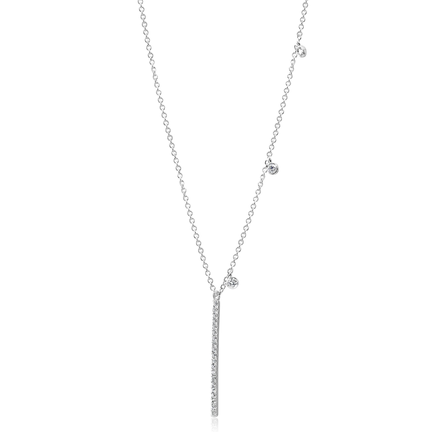 Elegant Diamond Bar Necklace