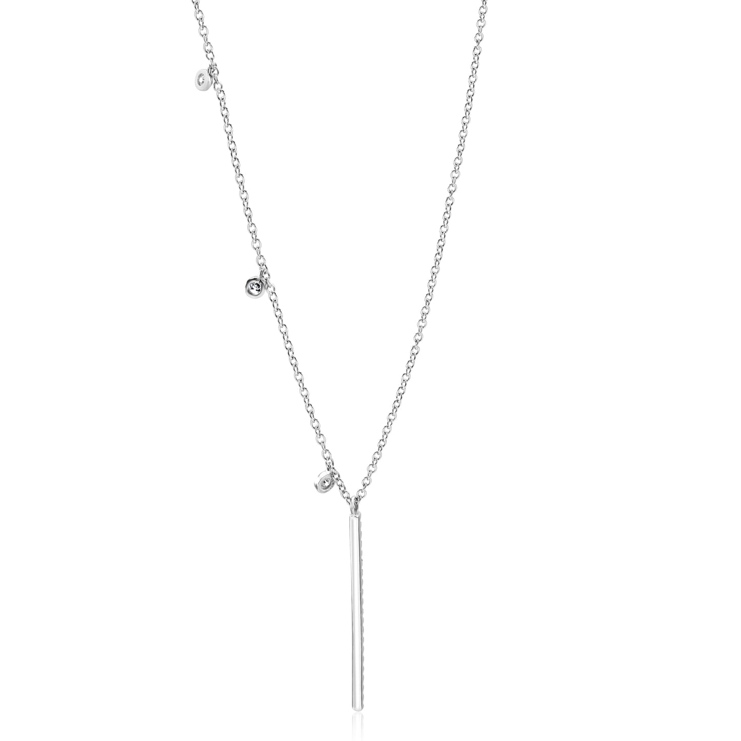 Elegant Diamond Bar Necklace